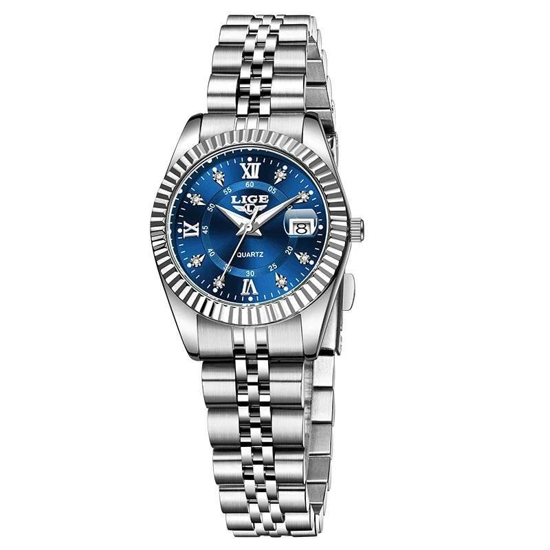 LIGE Top Luxury Watches For Women Vintage Fashion Ladies Watch Waterproof Date Stainless Quartz Wristwatches Reloj Mujer 2025 - Empire P.E