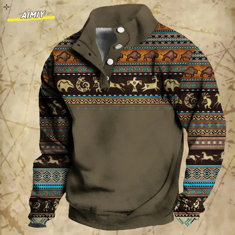 Vintage Men's Hoodie Casual Jacket - Empire P.E