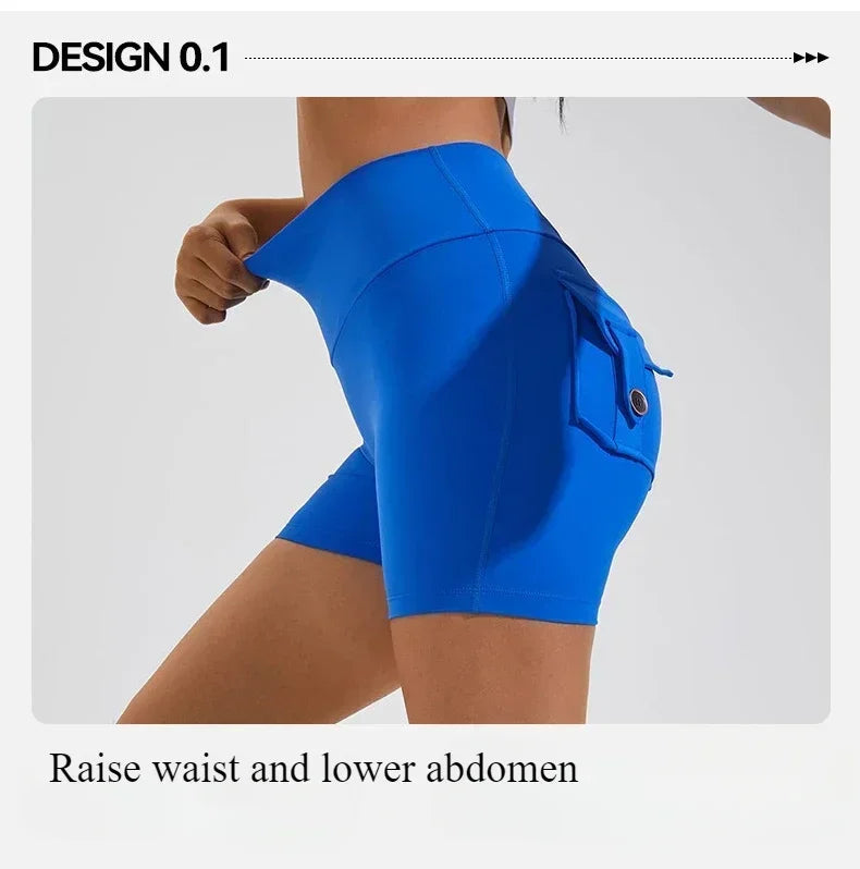 Fitness Yoga Leggings for Women Pocket Scrunched Gym Leggings High Waist Butt Liftting Tights Sexy Booty Shorts Bell-bottoms - Empire P.E