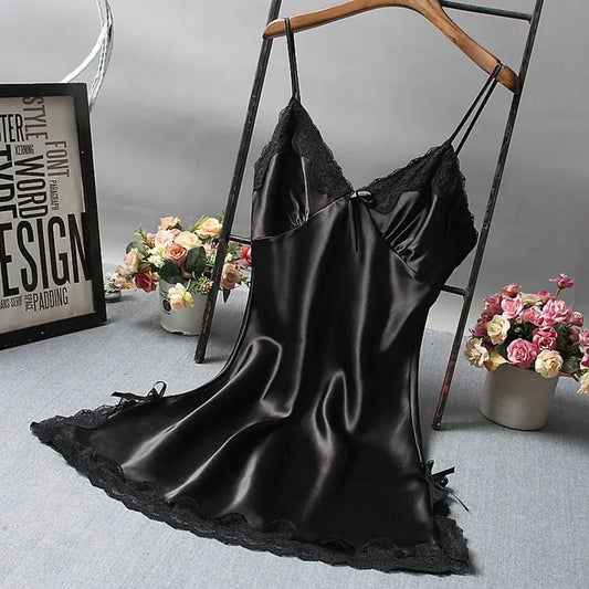 Sexy Lace Patchwork Nightdress - Empire P.E