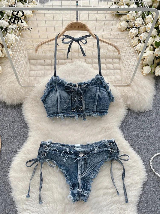 Women Bikini Denim Suits - Empire P.E