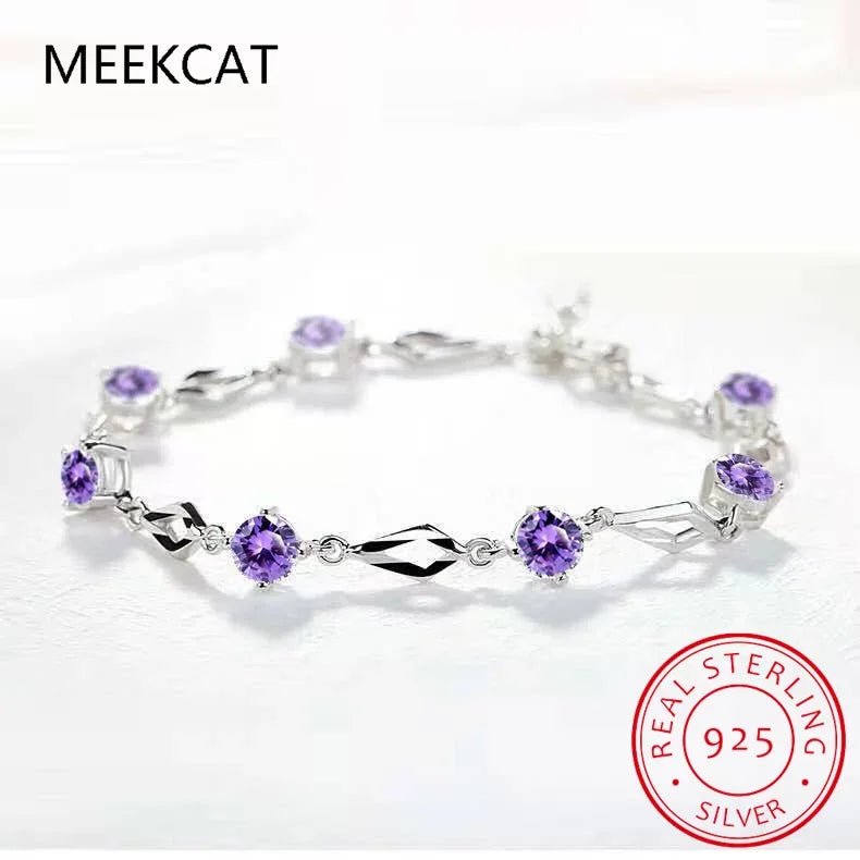 Solid 925 Sterling Silver Moissanite Tennis Bracelet for Women - Empire P.E