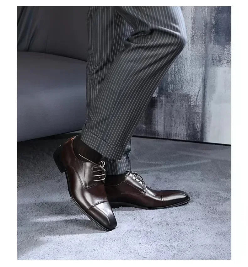 Elegant Leather Mens Dress Shoes Formal Social Shoe - Empire P.E
