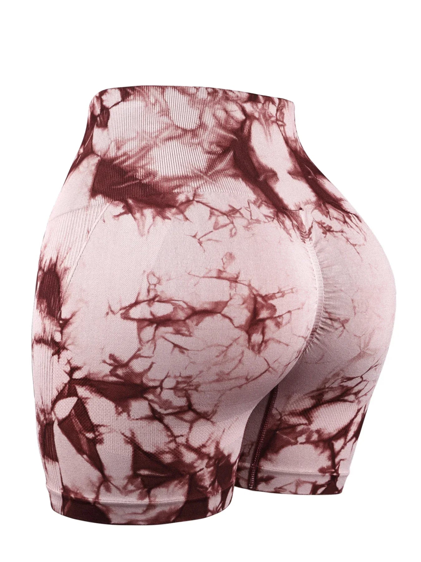 1/2/3/4pcs Women's Tie-Dye Seamless High-Waist Cycling Short Leggings