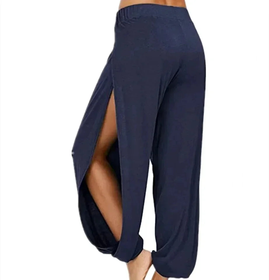 Women's Fashion Yoga High Waisted Slit Pants