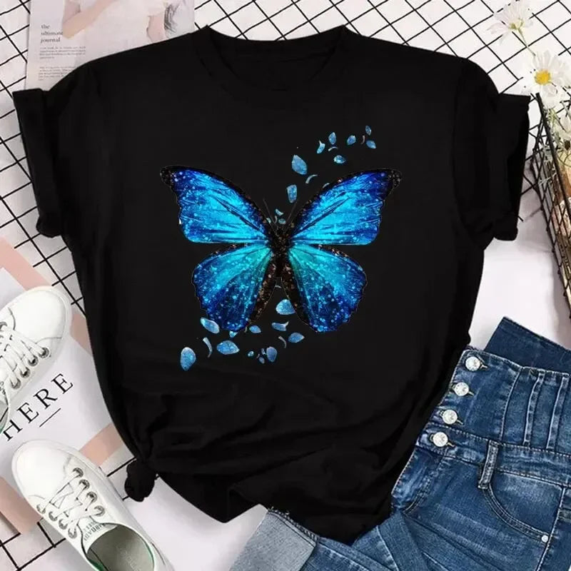 Colorful Butterfly Petal Print Short - Empire P.E