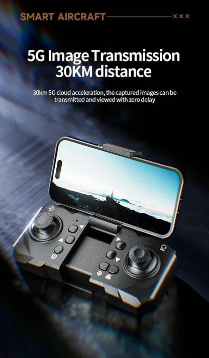 M5 Drone 4K Professional HD Dual Camera 5G Wifi Obstacle Avoidance Brushless Motor Foldable Quadcopter RC Distance Toys Gift - Empire P.E