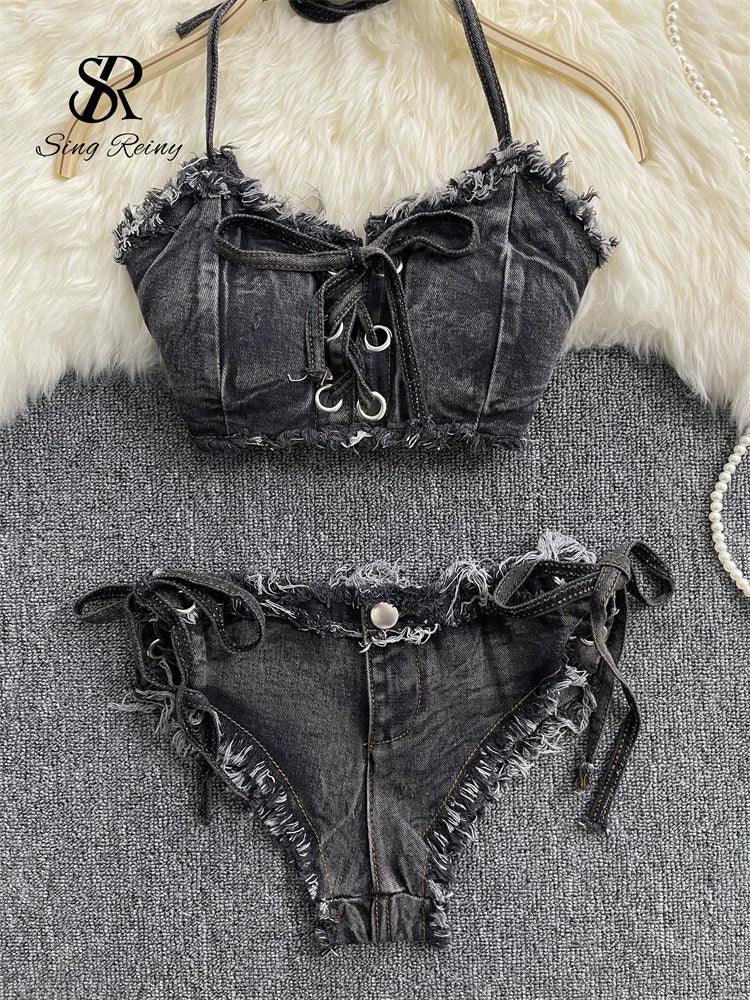 Women Bikini Denim Suits - Empire P.E