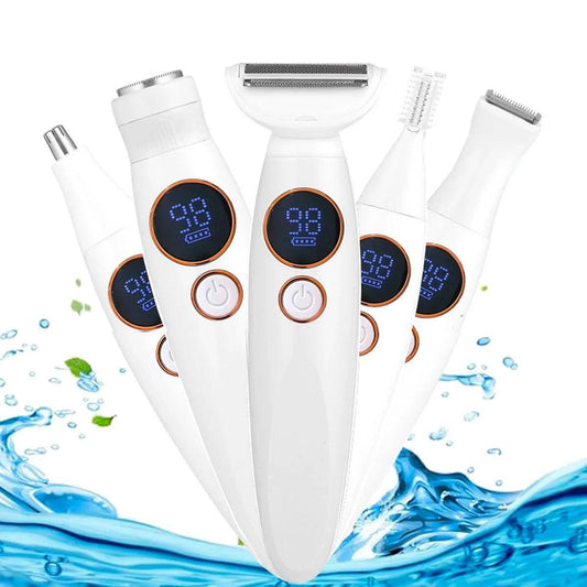 Electric Women Razors,5 In 1 Electric Shaver Shaving Kit Razors For Face Nose Hair Eyebrow Arms Armpit Legs Hair Bikini Trimmer - Empire P.E