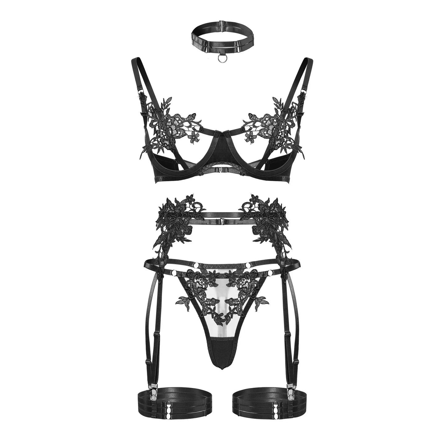 Sensual Lingerie Open Bra See Through