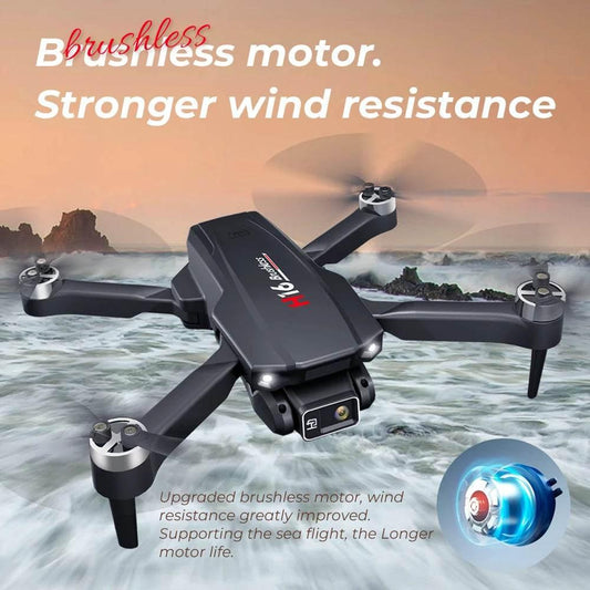 KBDFA New Drone H16 GPS Professional Dual Camera Dron Quadcopter Brushless Aerial Photography Laser Obstacle Avoidance RC Toy - Empire P.E