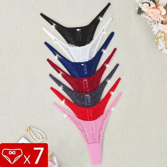 7PCS/Set Women's Panties Sexy Lingerie Lady Thongs G-Strings - Empire P.E