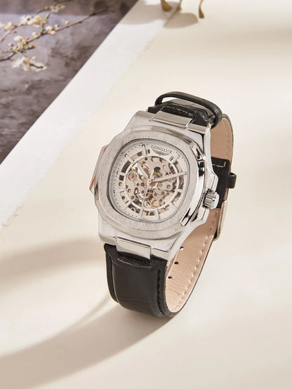 Men's Automatic Mechanical Leather Watch