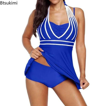 Plus Size 4XL 5XL Women's Summer Swimsuits Two Pieces Swimwear Female Bikini Sets Bathing Suits for Fat Women Bikinis Mujer 2025 - Empire P.E