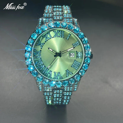 Luxury Men Diamond Quartz Wristwatch - Empire P.E