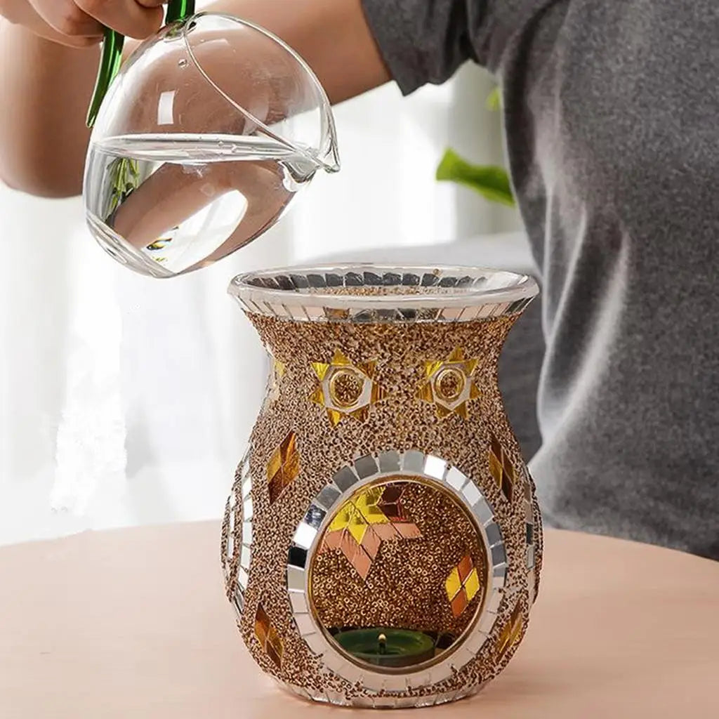Turkish Style Mosaic Glass Oil Burner Candle Holder