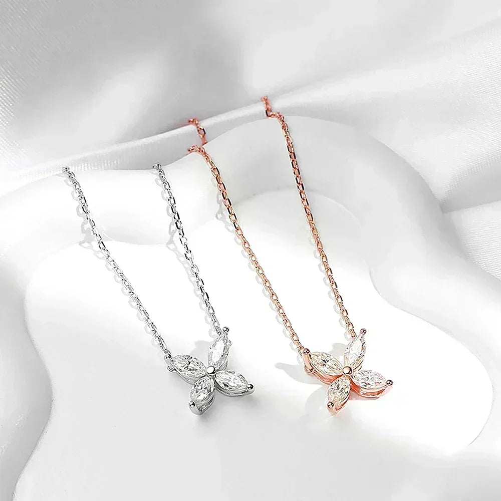 3.6CT Butterfly Moissanite Jewelry Set for Women S925 Sterling Silver - Empire P.E