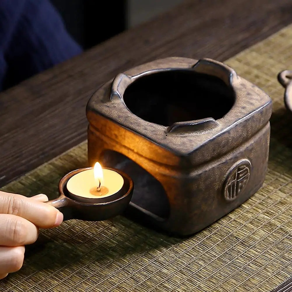 Aromatherapy Aroma Burner 3 In 1 Coarse Pottery Tea Warmer