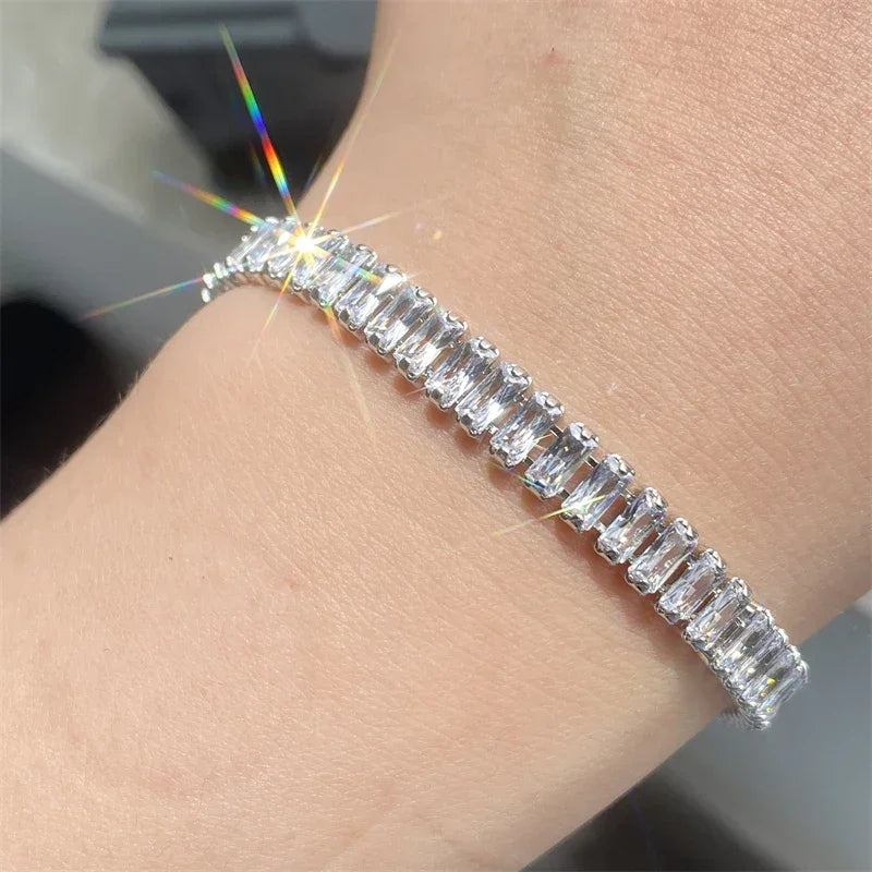 Rectangle Zirconia Tennis Bracelets for Women - Empire P.E