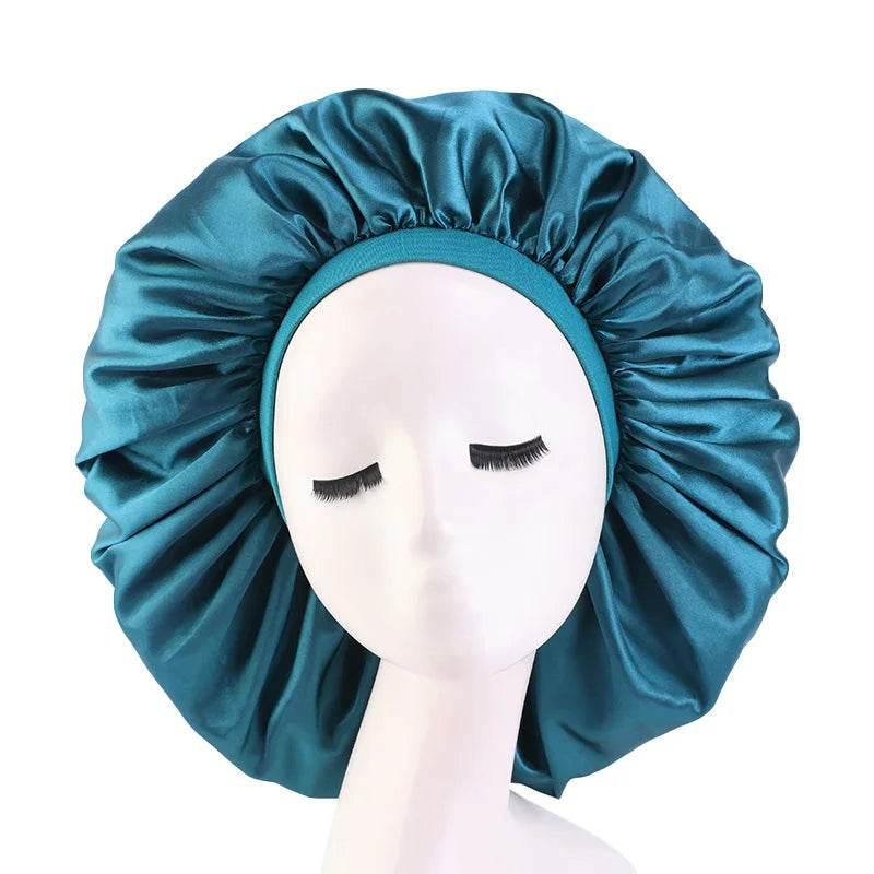 Women Oversized Silky Hair Bonnet Solid Color - Empire P.E