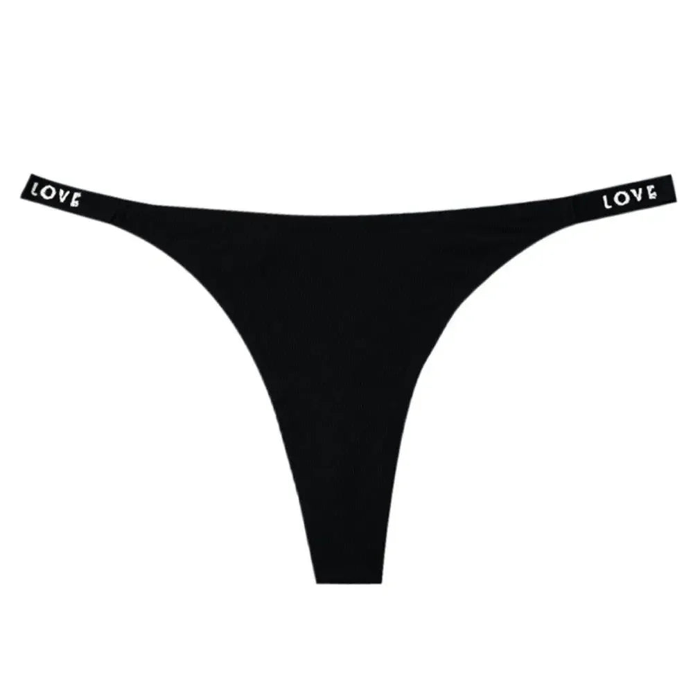 Sweet Solid Color Ice Silk Panties Low Waist Cotton Crotch Lingerie - Empire P.E