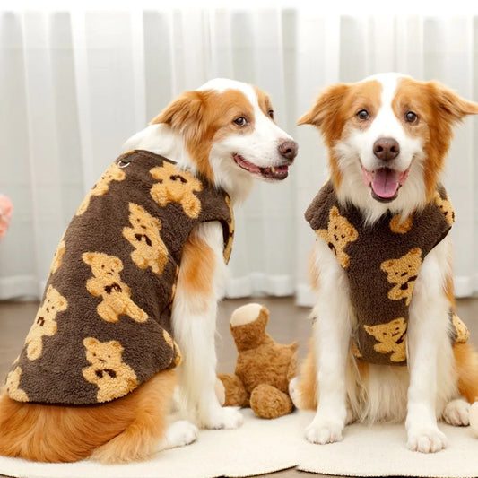 Teddy Bear Pattern Dog Sweater