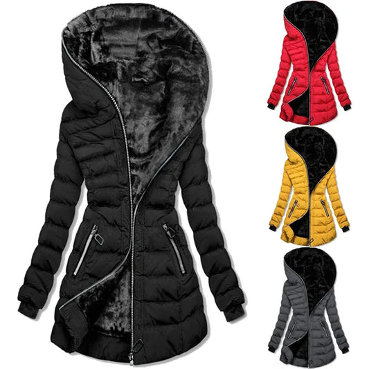 Women's Hooded Cotton-padded Jackets - Empire P.E