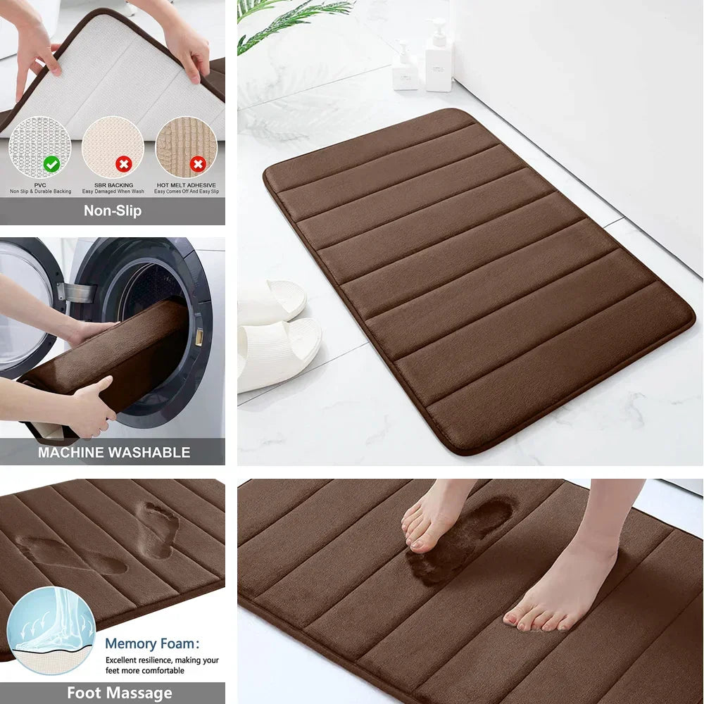 Super Absorbent Bath Mat Memory Foam - Empire P.E