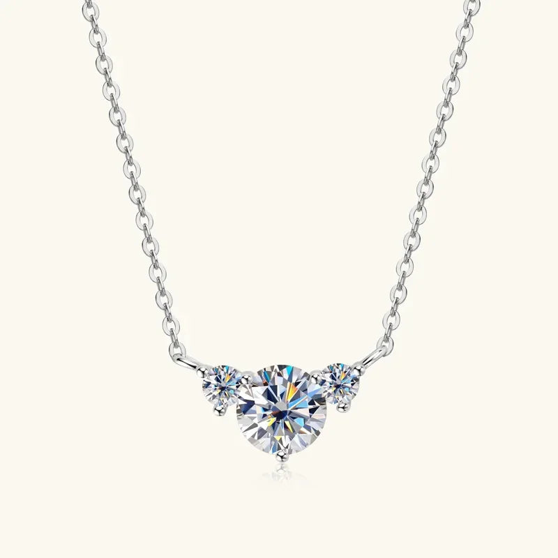 D Color Women Moissanite Pendant s925 Silver Yellow Full Moissanite Necklace - Empire P.E