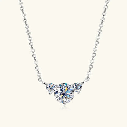 D Color Women Moissanite Pendant s925 Silver Yellow Full Moissanite Necklace - Empire P.E