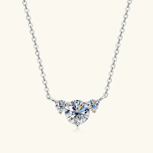 D Color Women Moissanite Pendant s925 Silver Yellow Full Moissanite Necklace - Empire P.E