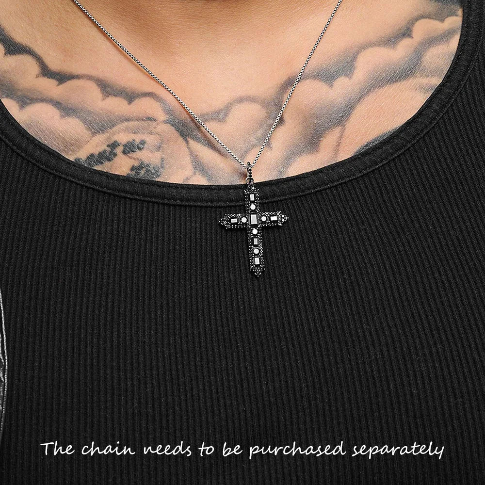 Timeless Cross Black Zircon Pendant