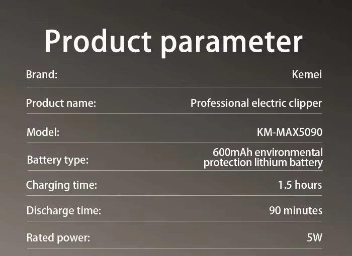 Kemei Rechargeable Graffiti Pattern Electric Hair Clipper Professional - Empire P.E