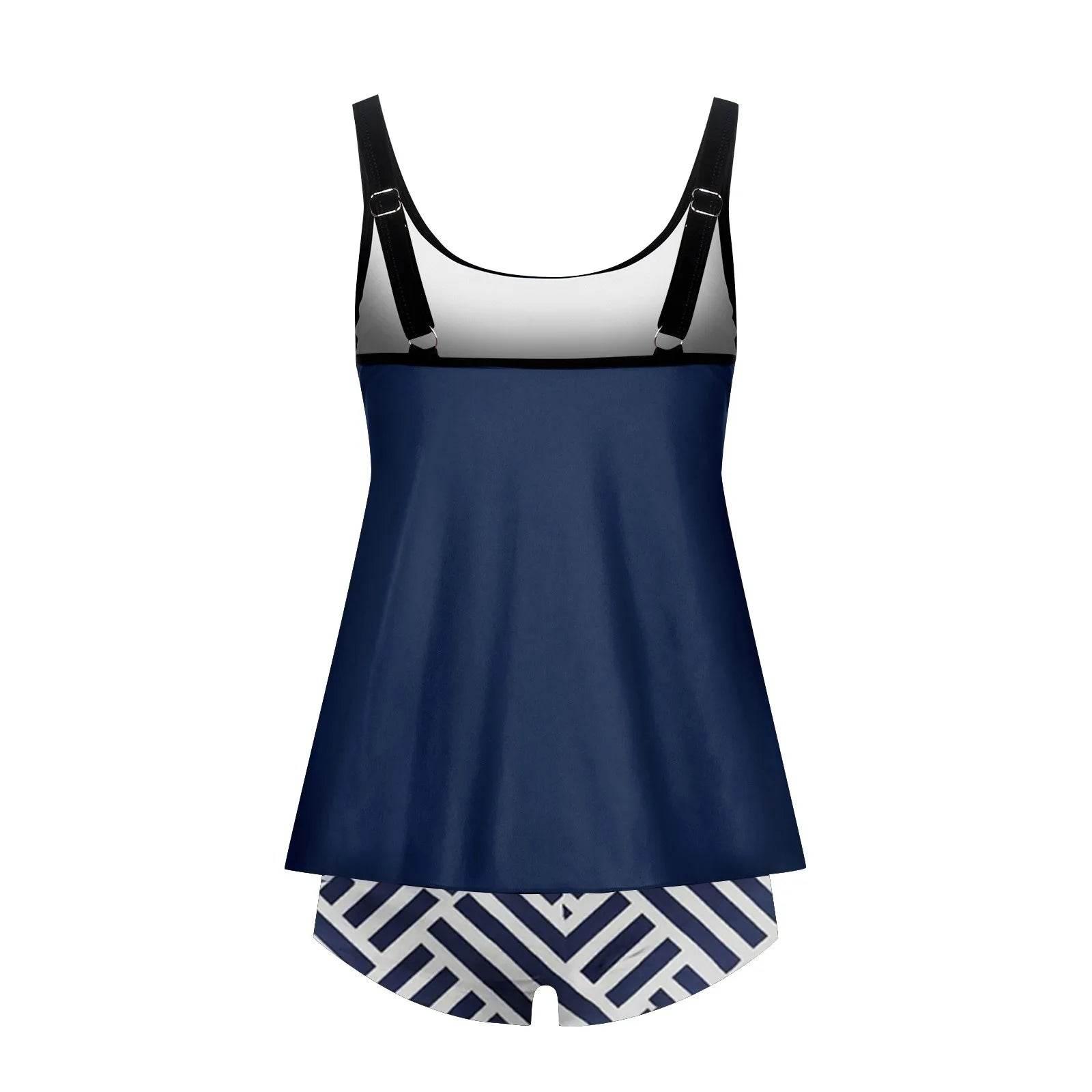 2024 Personality Popular Women's Swimsuit Sexy Printed Vest Shorts Swimsuit Two-Piece Set Soft And Comfortable Swimwear - Empire P.E