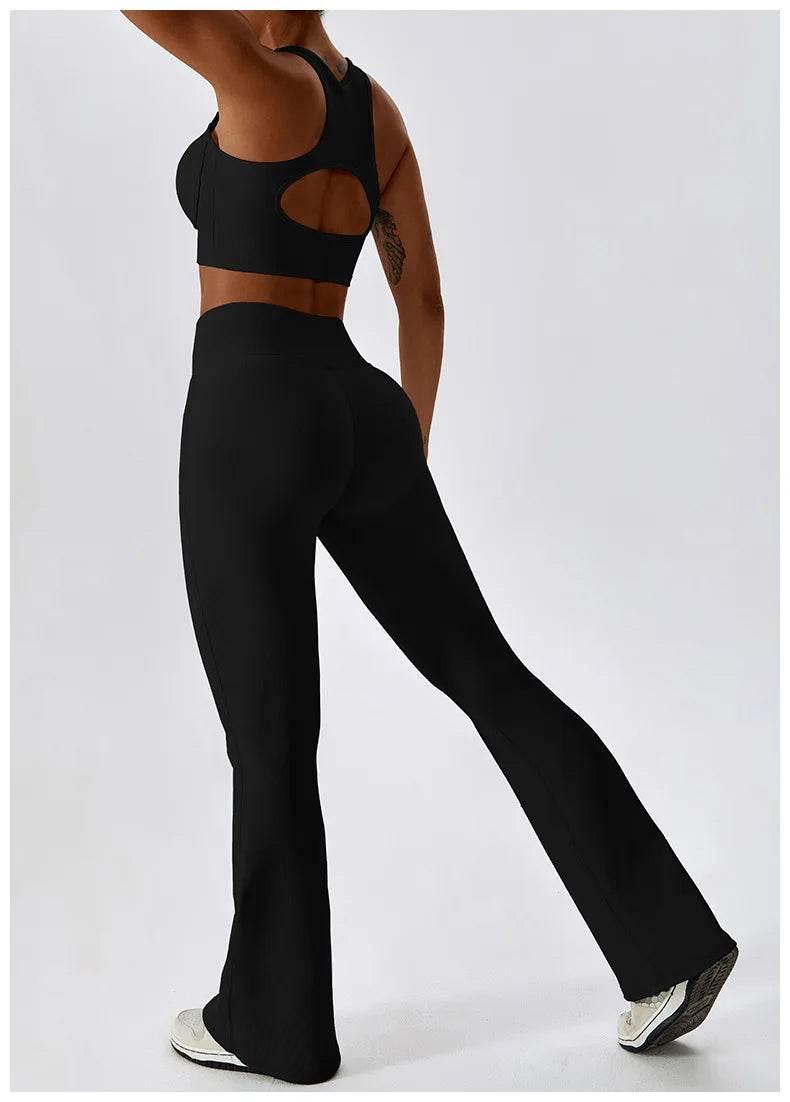 2PCS Seamless Yoga Set Gym Clothes Sportswear Yoga Suits For Women Fitness Rib Tracksuits Sports Bra Gym Leggings Sports Suits - Empire P.E