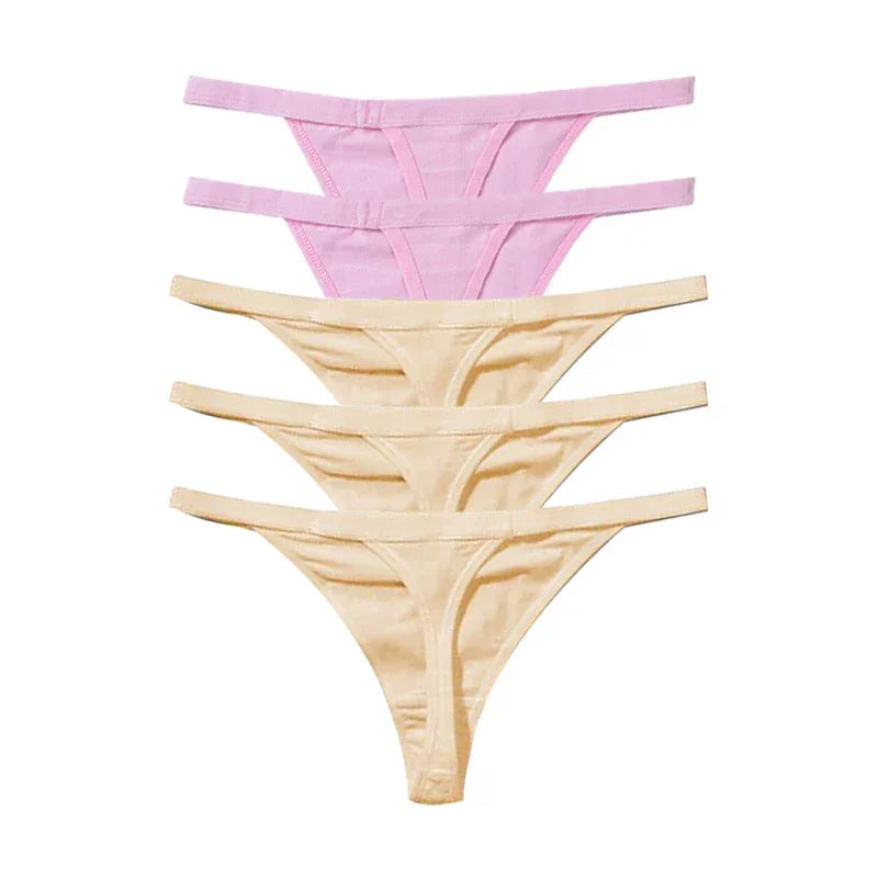 5PCS/Set Women Cotton G-string Panties Thongs Underwear - Empire P.E