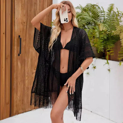 Comfort Hollow Out Bikini Cover-up  Beach Swimsuit