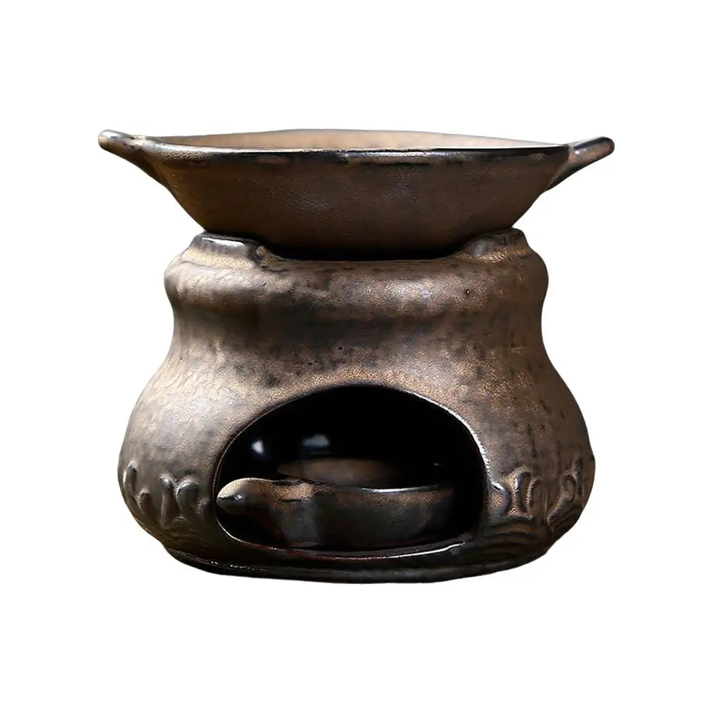 Aromatherapy Aroma Burner 3 In 1 Coarse Pottery Tea Warmer