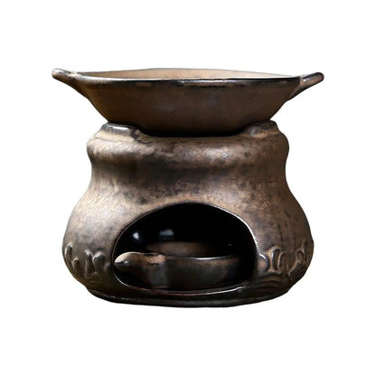 Aromatherapy Aroma Burner 3 In 1 Coarse Pottery Tea Warmer