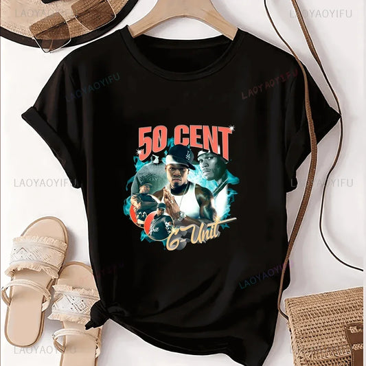50 Cent Rap Print T-shirt Top 50 Cent Trend - Empire P.E