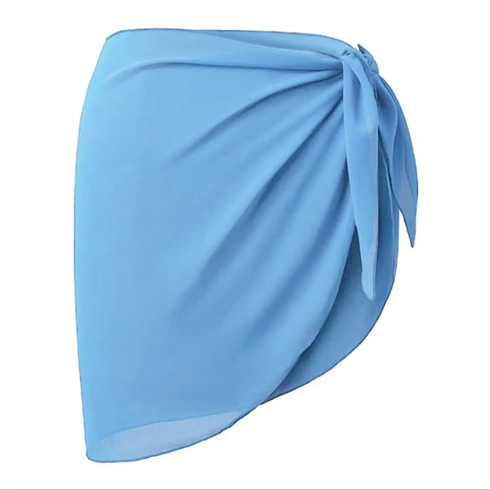 Women's Summer Beach Sarong Coverup Bikini Wrap Sheer Short Skirt