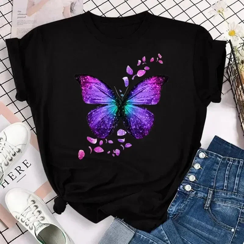 Colorful Butterfly Petal Print Short - Empire P.E