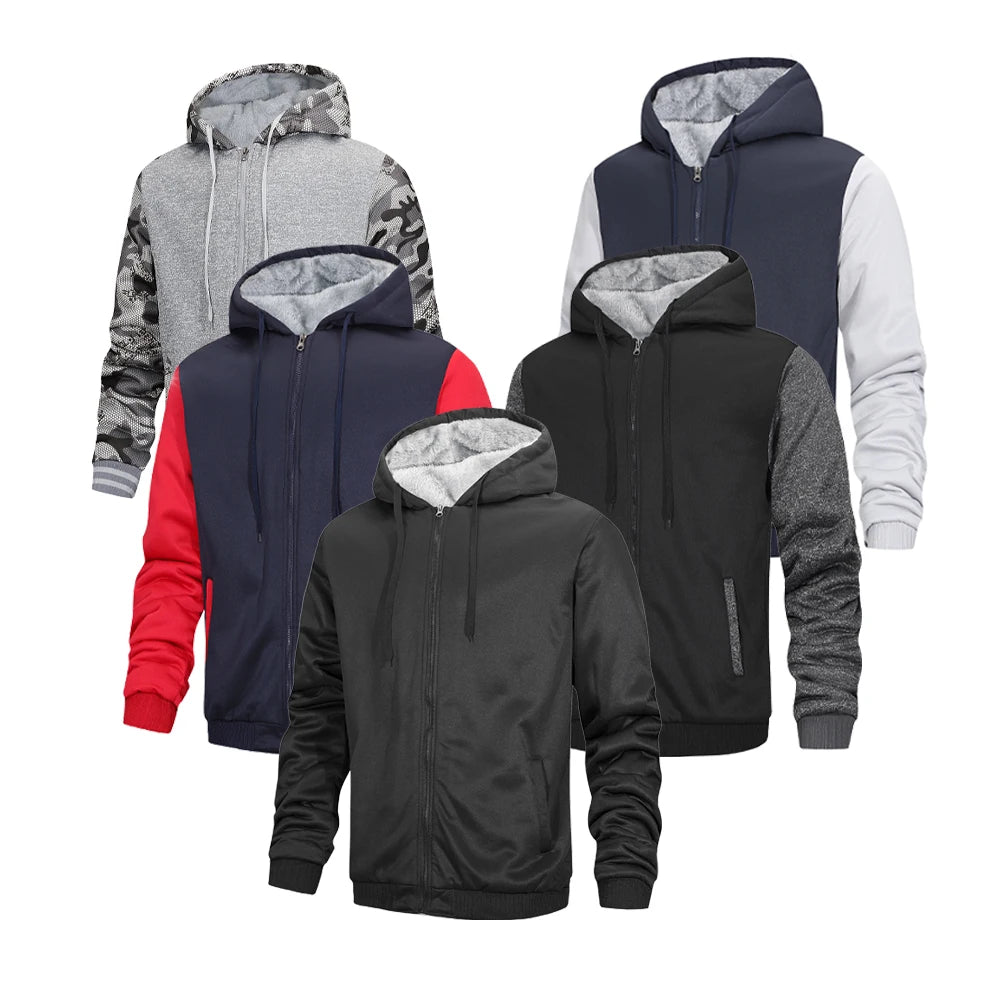 New Men's Lamb Fleece Thickened Warm Jacket - Empire P.E