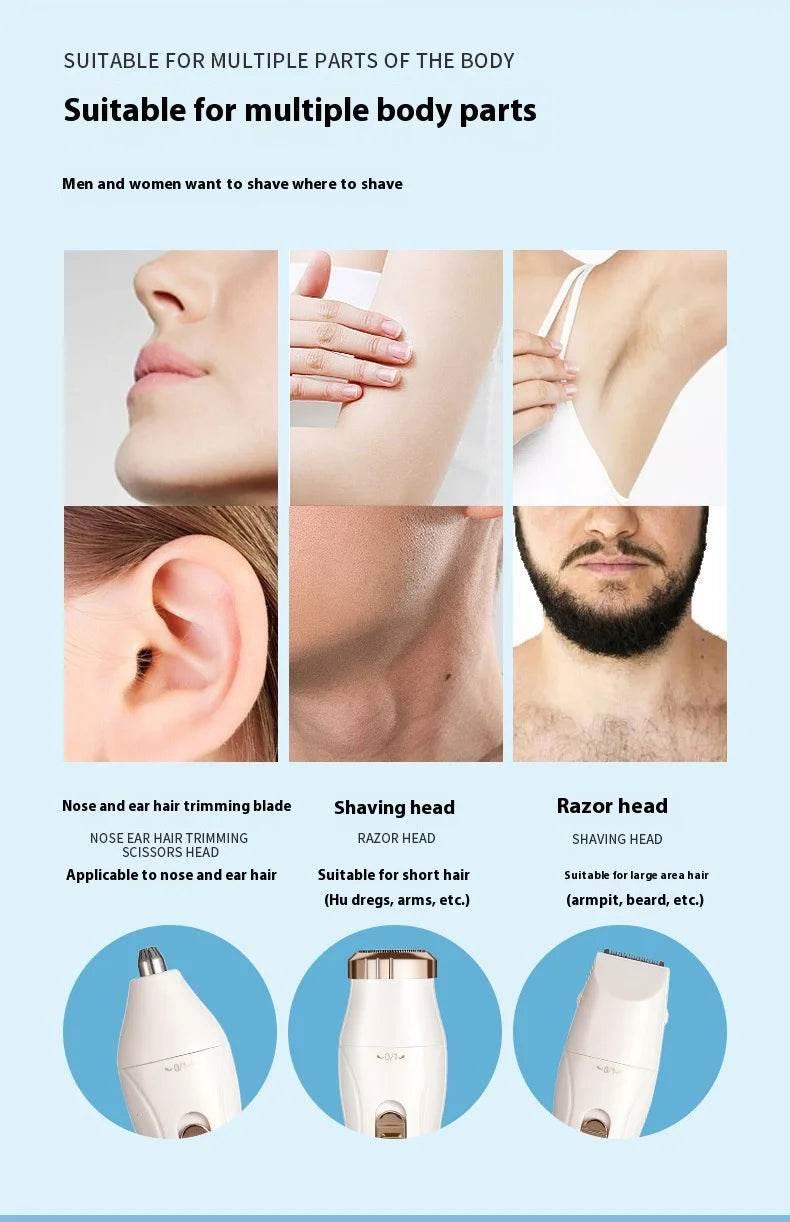 Electric Hair Trimmers for Women Waterproof Razor Painless Private Body Hair Removal Device shaver Bikini Arm Leg Face Shaving - Empire P.E
