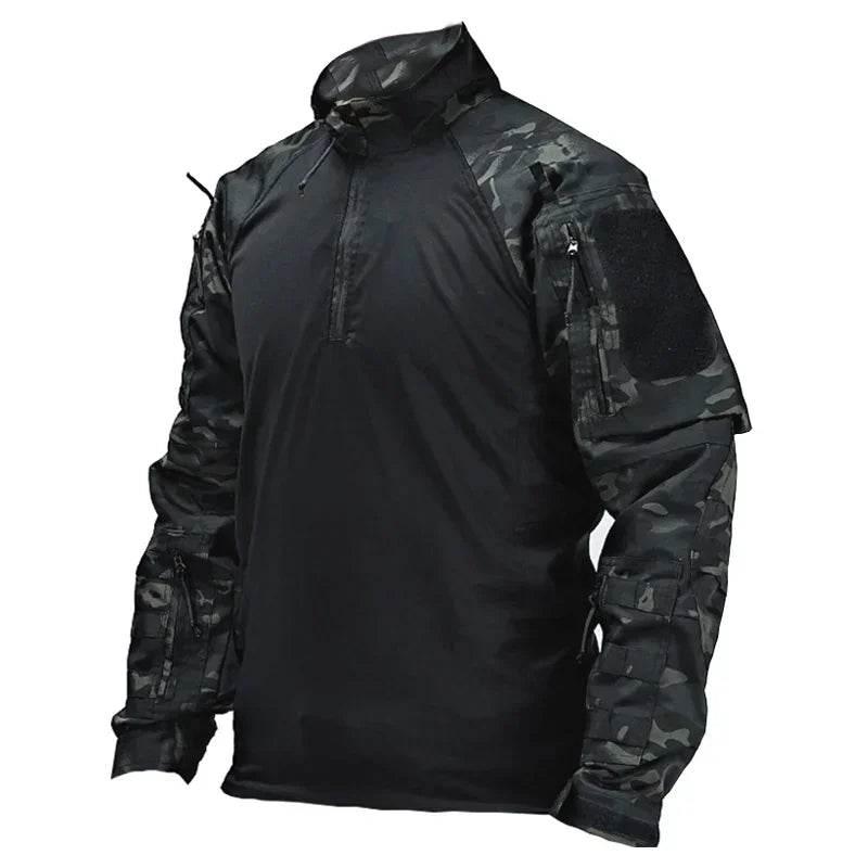 Tactical Shirts Combat Shirt Men Clothing Long Sleeve T-Shirts Breathable Airsoft T-shirt Camo Quick-dry Paintball T-Shirt Tops - Empire P.E