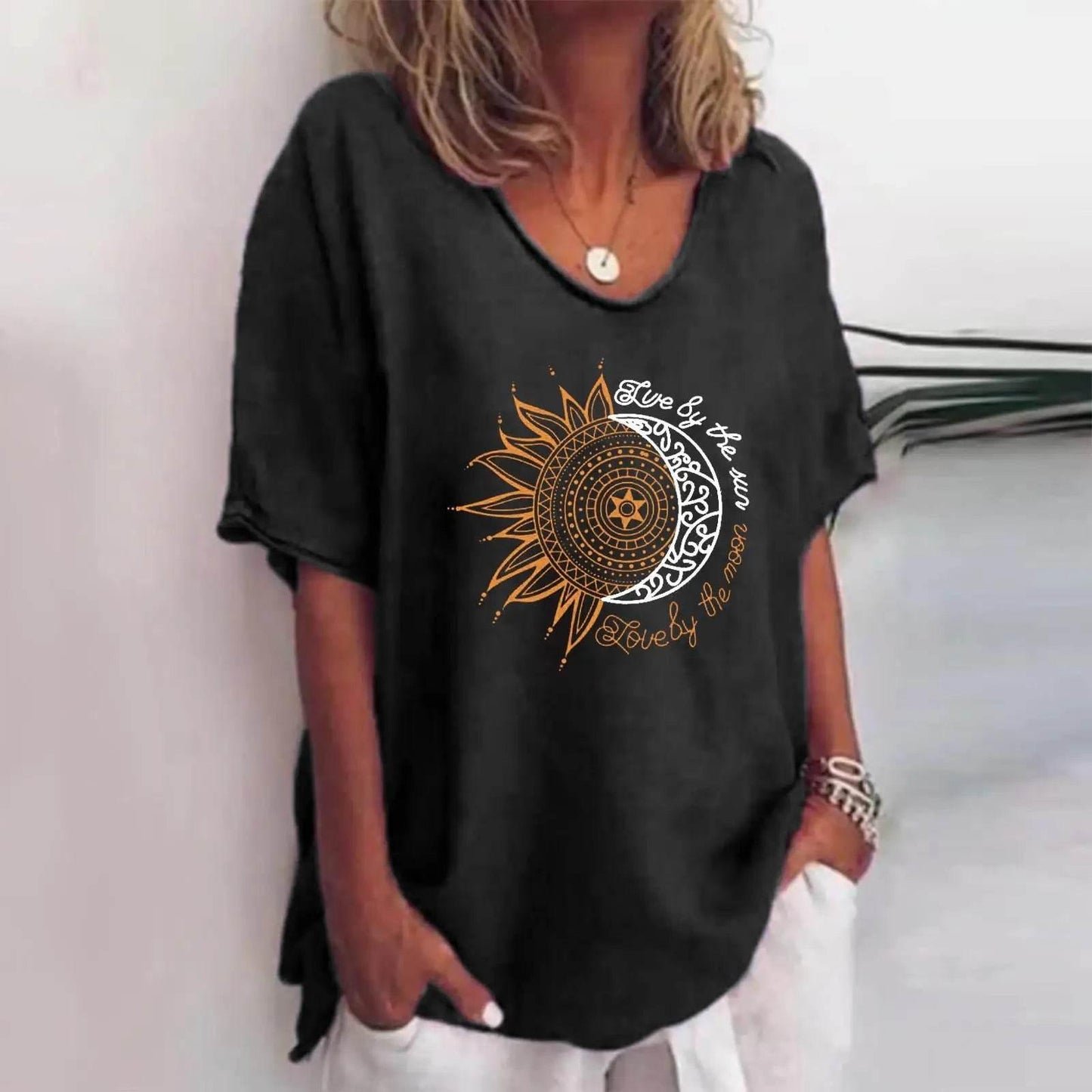 New Women'S T-Shirt Summer Short Sleeve V-Neck Top Loose Casual Female Clothing Streetwear Hip Hop Tee Harajuku T Shirt Pullover - Empire P.E