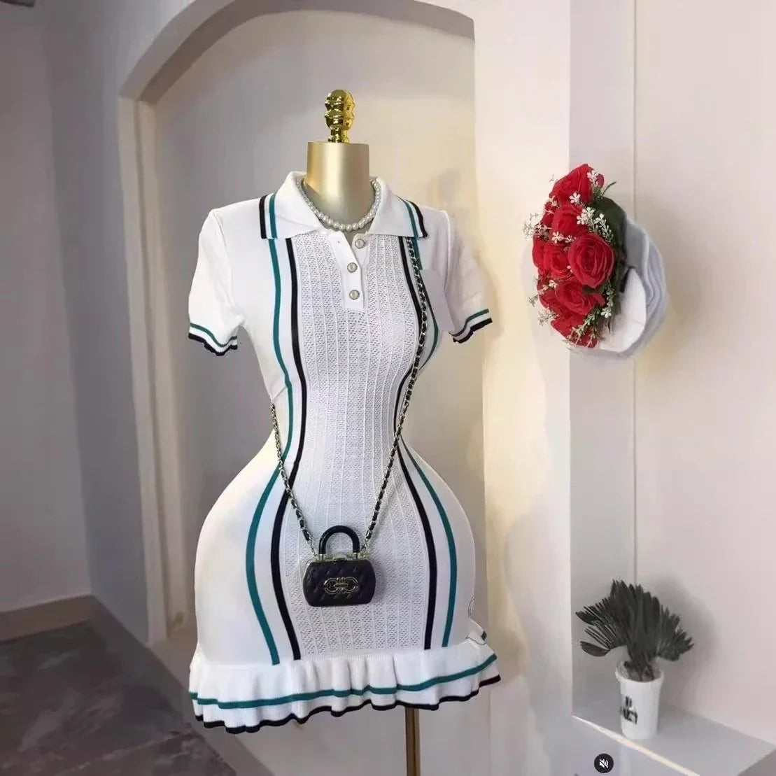 Sexy Package Hips Knitted Mini Dress 2025 - Empire P.E