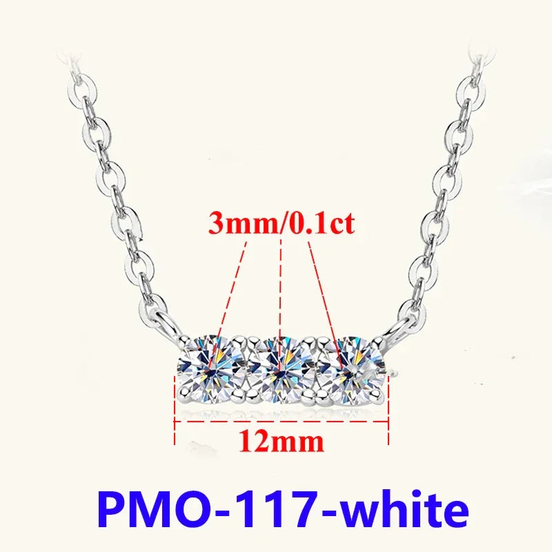 D Color Women Moissanite Pendant s925 Silver Yellow Full Moissanite Necklace - Empire P.E