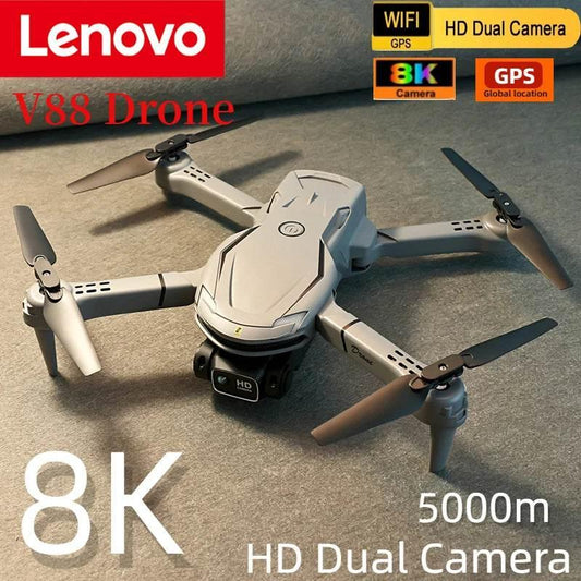 Lenovo V88 Drone 8K Professional HD Aerial Dual-Camera 5G GPS Obstacle Avoidance Drone Remote Control Quadcopter Toy UAV 10000M - Empire P.E