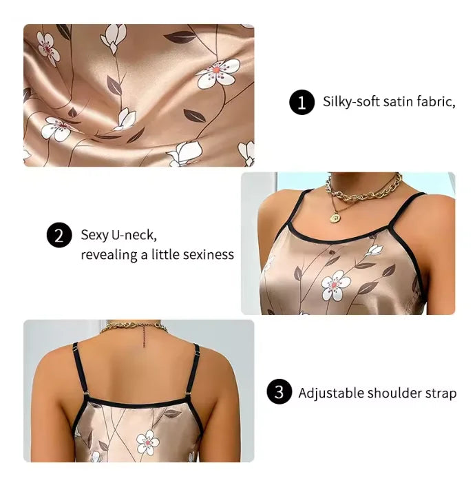 Women's Satin Nightgown - Empire P.E